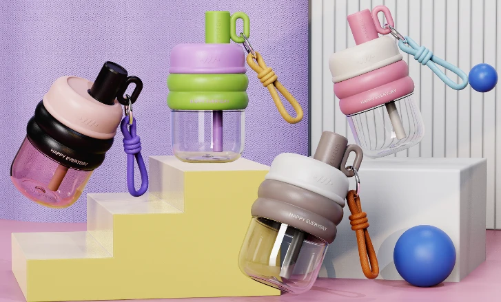 Cute Portable Water Bottle With Strap