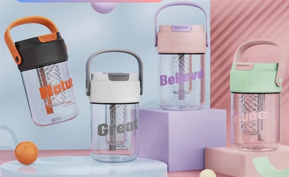 Tritan Water Bottle With Infuser And Straw